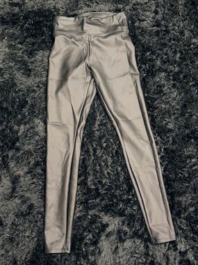 Express Shiny Black Faux Leather Leggings